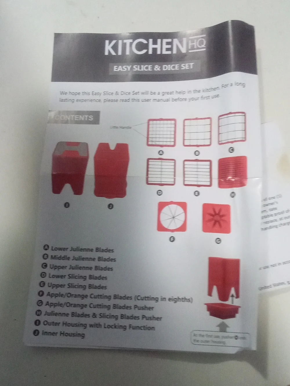 Kitchen Hq Slice And Dice Set New In Box Julienne Dice